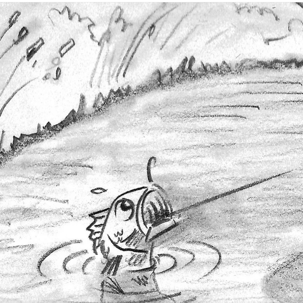 Billy Strings caricature — detail