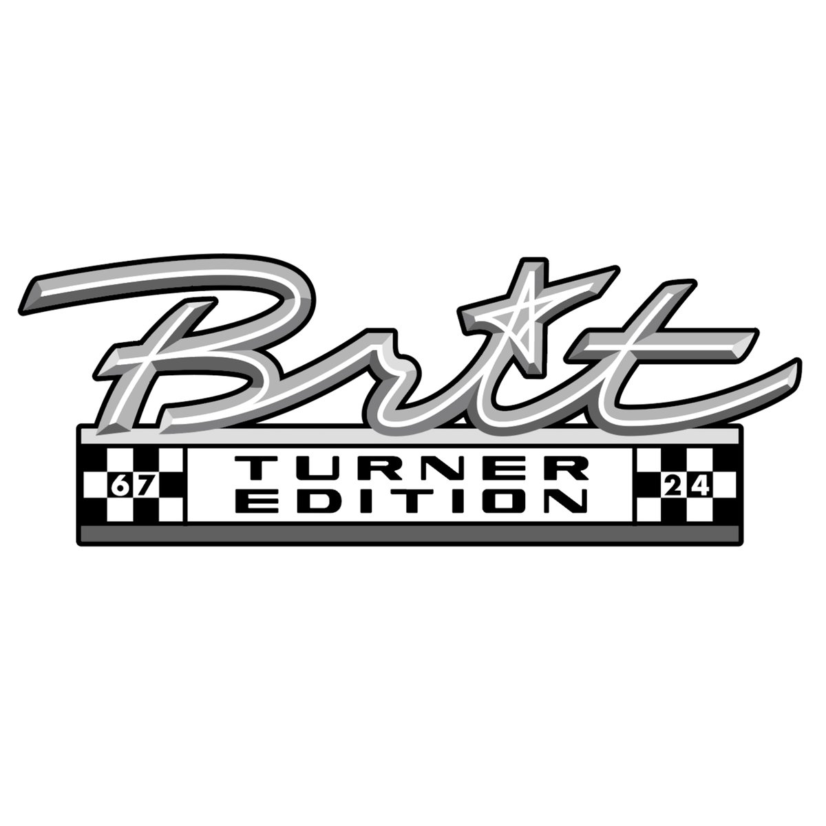 Brit Turner logo — white on black