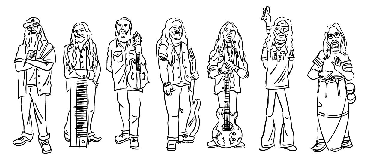 Blackberry Smoke — full band caricatures