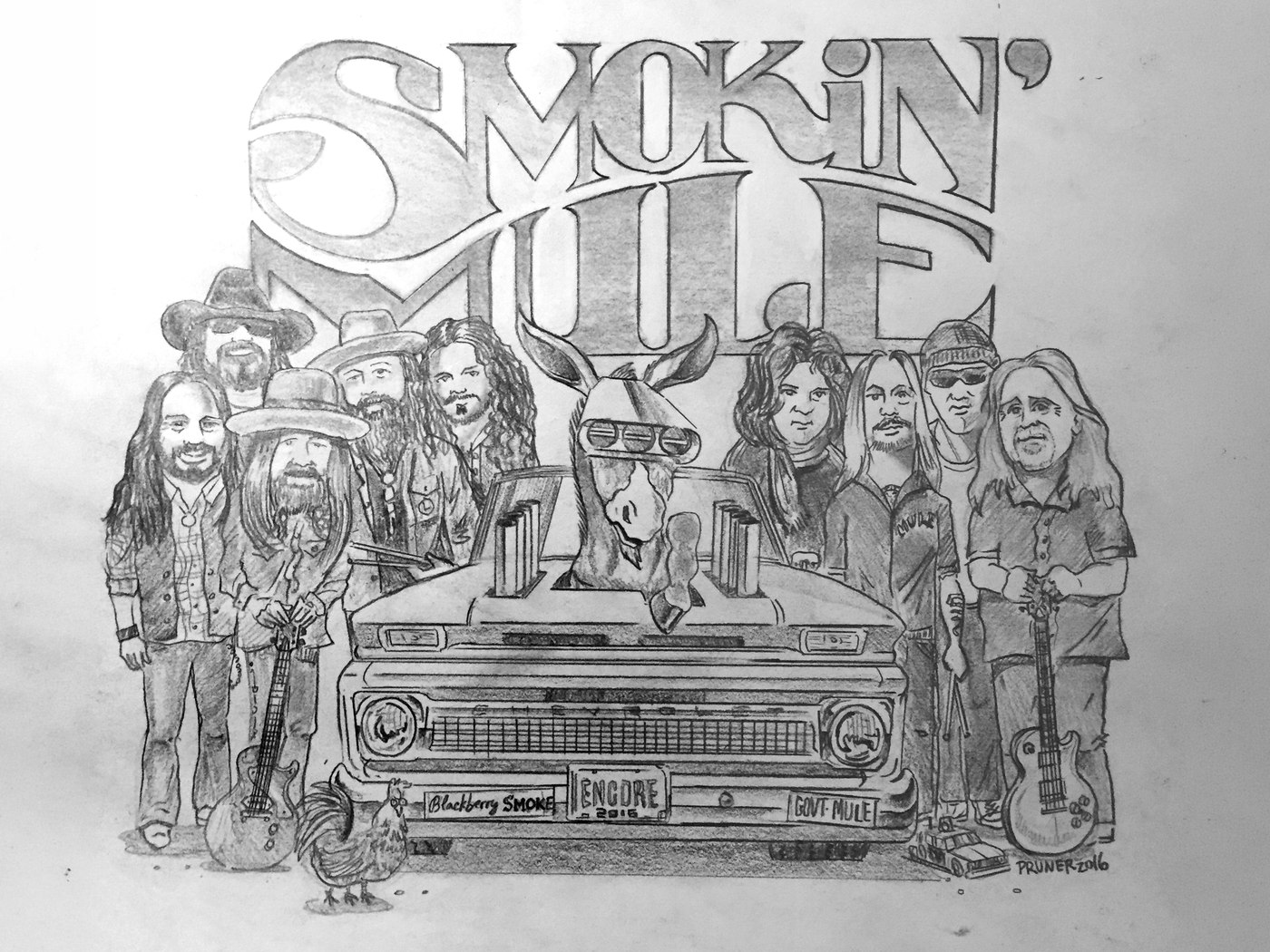 Blackberry Smoke caricature