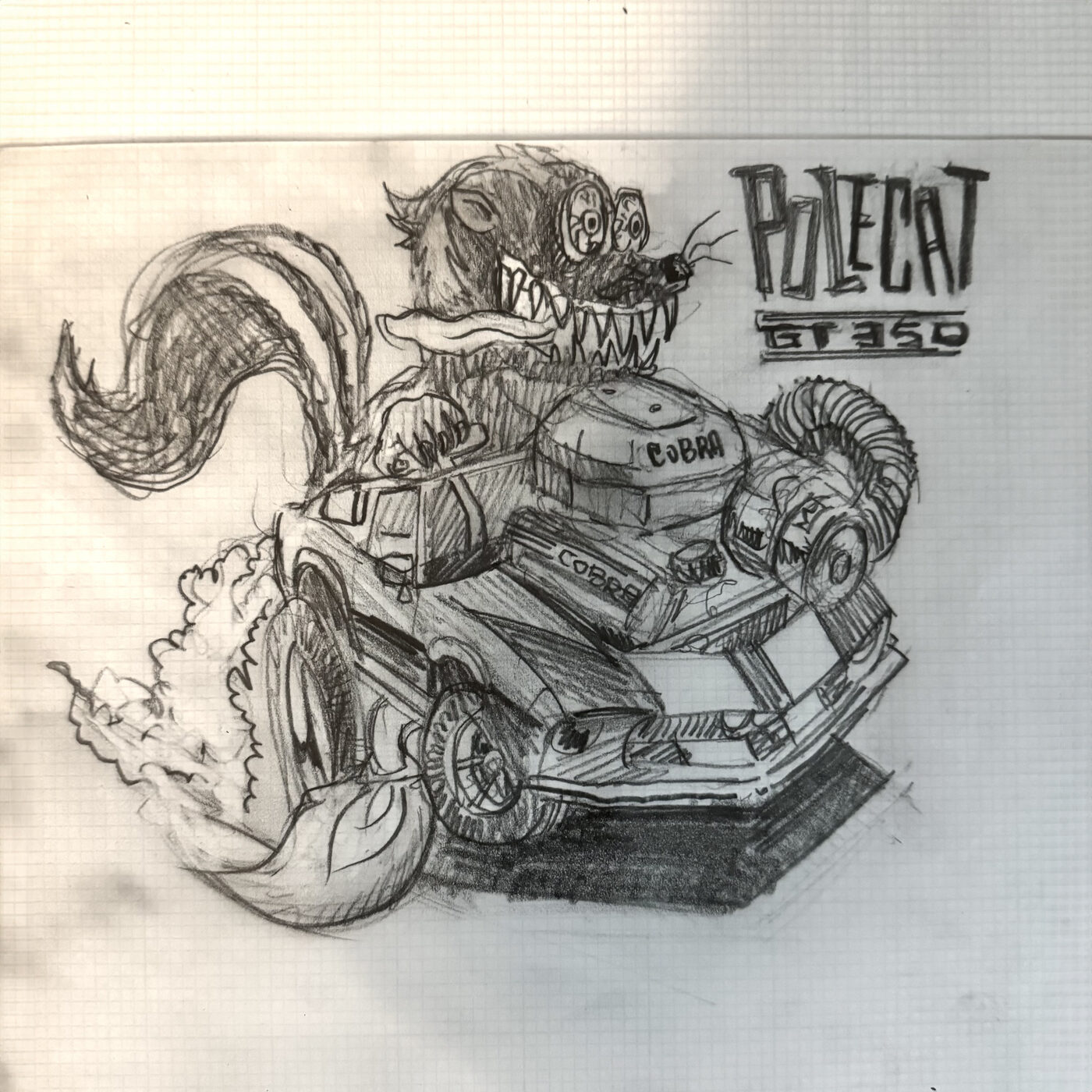 Whipper's Monster shirt — refined sketch