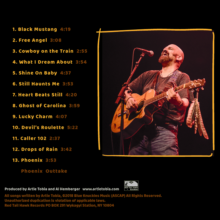 Artie Tobia — Driven CD, back tray card